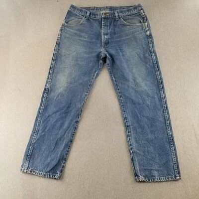 Rustler Jeans Men's Size 36x29 VTG 100%Cotton Blue Dark Wash Durable Work Jeans - Image 1 of 4