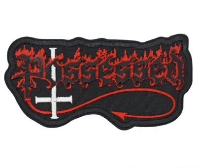 Possessed Sew-on Patch | Inverted Cross American Death Thrash Metal Band Logo - Image 1 of 2