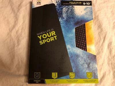 M-Edge Folio Plus Universal Tablet Case Fits 9-10" Devices Black Pink Brand New - Image 1 of 3