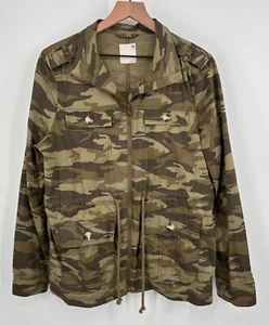 Chaqueta So Camuflaje Mujer Grande Verde Bolsillos con Cremallera Carga Utilidad Militar - Imagen 1 de 9