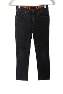 Levis 510 Boys Jeans Youth 7 Reg 6-7 Years 22x21 Black Adjustable Waist EUC - Picture 1 of 10