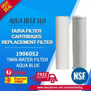 DURA FILTER CARTRIDGES REPLACEMENT FILTER 1906052 TWIN WATER FILTER AQUA BLUE - Picture 1 of 11