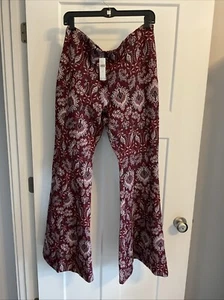 Maeve by Anthropologie The Margot Kick-Flare Full Length Pants Floral SZ 8 NWT - Picture 1 of 7