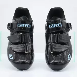 GIRO SOLARA WOMENS ROAD SHOE WITH CLEATS UK 4.5 BLACK RRP £100 GREAT CONDITION - Picture 1 of 9