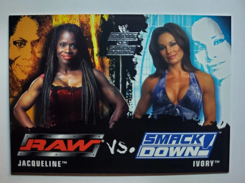 2002 Fleer WWE RAW vs SmackDown Edition #84 JACQUELINE VS IVORY - Image 1 of 2