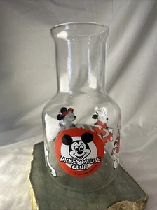 Jarra de vidrio Libby Mickey Mouse Club jarra de jugo desfile de marcha bebida roja - Imagen 1 de 7