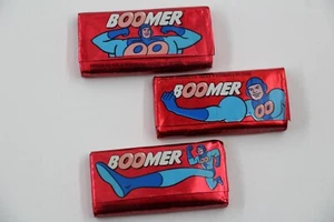 LOTE 3 CHICLES BUBBLE GUM BOOMER FRESA SIN ABRIR AÑOS 90 MUY BUEN ESTADO - Imagen 1 de 2