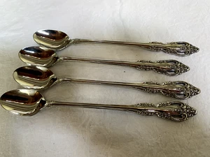 Oneida Community Stainless Flatware BRAHMS (4) Iced Teaspoons 7.5" - Picture 1 of 4