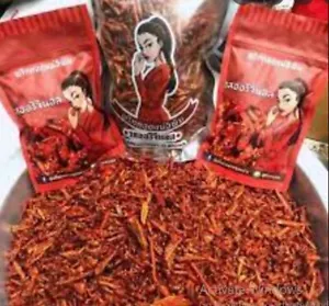 1x100g snack peperoncino fritto piccante piccante originale/Tom Yum tailandese gustoso - Foto 1 di 8