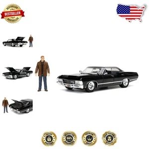 Chevy Impala SS 1967 modelo diecast y estatuilla Dean Winchester - escala 1/24 - Imagen 1 de 10