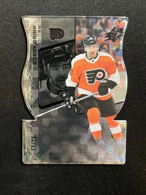 22-23 UD SPx Hockey Rookies NHL Shield Die Cut Holo 114 Bobby Brink /25 - Image 1 of 2