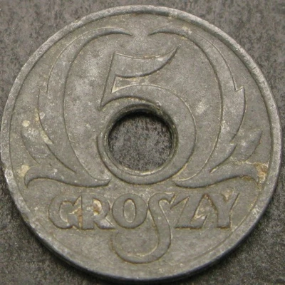 POLAND 5 Groszy 1939 - Zinc - XF - 3312 ¤ - Image 1 of 2
