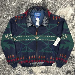 Vintage Pendleton Jacket Mens Small 90s High Grade Western Wear Aztec Wool NEW - Picture 1 of 8