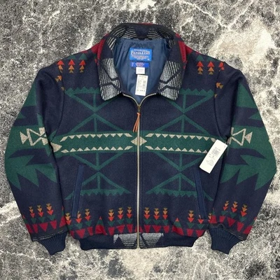 Vintage Pendleton Jacket Mens Small 90s High Grade Western Wear Aztec Wool NEW - Image 1 of 4
