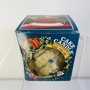 Vela de pastel de pilar esmerilada vintage - comida de ángel - sin usar en caja - Imagen 1 de 5