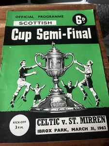 Celtic v St Mirren - Scottish Cup Semi-Final Programme - March 31st 1962 - Picture 1 of 1