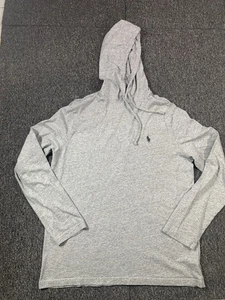 Polo Ralph Lauren Hooded Long Sleve T-shirt Mens Medium Grey Heather Size M - Foto 1 di 9