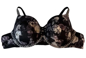 TORRID Plunge-BH schwarz Blumen Spitzenbesatz Damen Gr. 44C neu - Bild 1 von 7