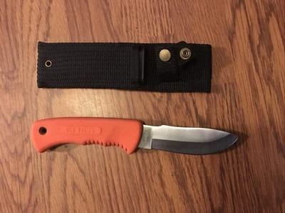 SCHRADE OLD TIMER 141OTO SAFE-T-GRIP 橙色刀片 RUNNER 固定狩猎刀 — 第 1/3 张图片