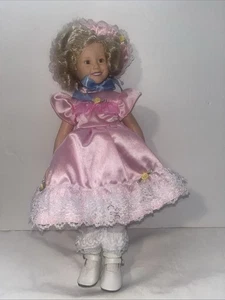 1996 Danbury Mint Shirley Temple 14" Puppe The Colonel rosa Kleid Sammlerstück - Bild 1 von 17