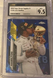 2020 Topps Chrome Sapphire Formula 1 Grand Prix Winners Lewis Hamilton CGC 9.5 - Picture 1 of 2
