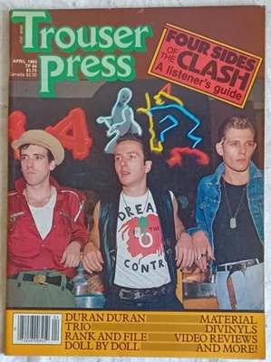 Trouser Press Magazine; #84, Apr '83; The Clash, Duran Duran Near Mint Q5 Foto 1 de 2