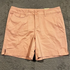 St John's Bay Chino Shorts Women's 14 35x6 Pink Hiking Walking Casual NWT - Picture 1 of 13