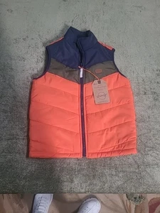 Neu mit Etikett Original wetterfeste Vintage Weste braun Jugend Größe 6 wattiert neu mit Etikett.   (T31) - Bild 1 von 12