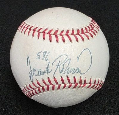FRANK ROBINSON Signed 586 HOME RUNS-Official MLB Baseball-HOF-ORIOLES-REDS-JSA - Image 1 of 4