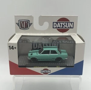 M2 Machines Auto Thentics 1970 Datsun 510 versión 77 - diecast 1/64 verde azulado - Imagen 1 de 7