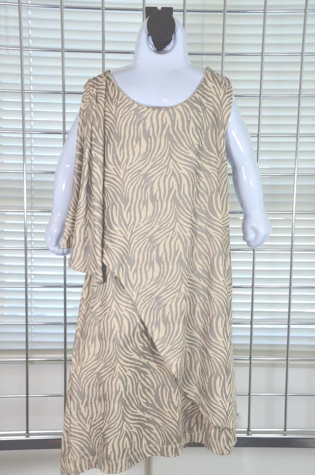 Nicole Miller Animal Print Girls Fancy Dress Size 12 Sleeveless On Sale - Image 1 of 4
