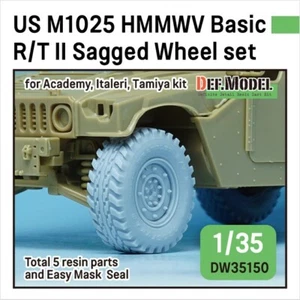 DEF Modelo DW35150, US M1025 HMMWV Basic R/T II Juego de ruedas caídas (para Acad, 1/35 - Imagen 1 de 11