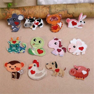 3PCS Chinesisch Tierischen Tierkreiszeichen Gestickt Patch für Kleidung Nähen - Bild 1 von 23