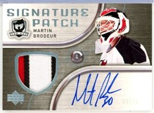 2005-06 The Cup Signature Patches #SPMB Martin Brodeur PATCH AUTO /75 - DEVILS