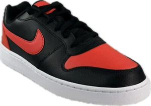 Nike Men's Ebernon Low Black Habanero Red Casual Sneaker, SZ 10.5, AQ1775-004 - Picture 1 of 6