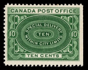 E1 Special Delivery Canada mint well centered cv $250 - Picture 1 of 2