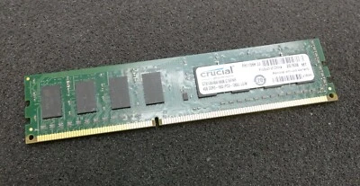 4GB Crucial CT51264BA160B.C16FKR PC3-12800U 1600MHz 2Rx8 DDR3 Computer Memory - Image 1 of 3