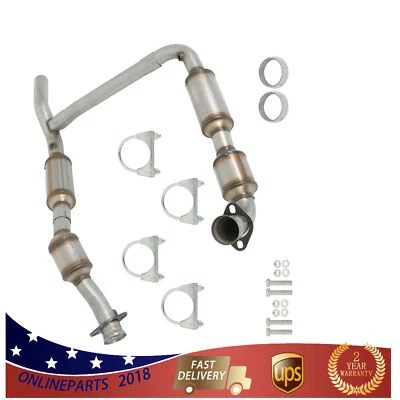 For Ford F-150 4.6L 1997-2000 RWD Left & Right Side Y Pipe Catalytic Converter - Image 1 of 4