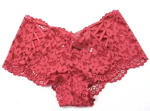 Sexy Panty Corto Victoria's Secret The Con Cordones Tiro Medio Chintz Rosa Talla S - Imagen 1 de 4