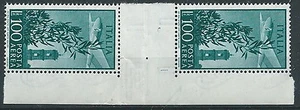1948-52 ITALIA POSTA AEREA CAMPIDOGLIO RUOTA 100 LIRE PONTE MNH ** - EP1 - Picture 1 of 1