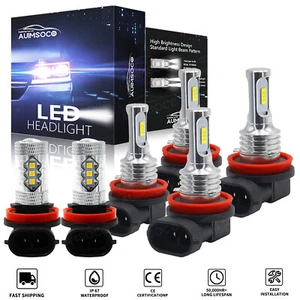 For Nissan Versa 2021-2022 Led Headlight High Low Beam + Fog Lights Bulb Kit - Foto 1 di 12