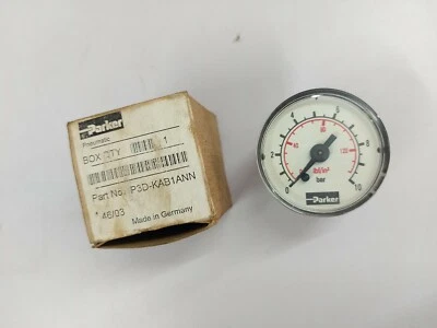 Manomètre Pneumatique Parker P3D-KAB1ANN 0-10BAR - Photo 1/4