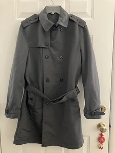 Banana Republic Men’s Trench Coat Size L Army Green Double Breasted with Belt EC - Picture 1 of 12