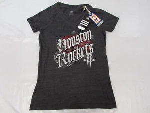 New Houston Rockets Womens Size M Medium Grey Adidas Short Sleeve Shirt - Picture 1 of 3