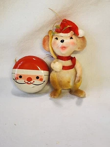 MCM Navidad Ratón Santa Sombrero con Acebo y Kurt Adler Metal Santa YoYo - Imagen 1 de 9
