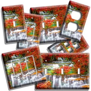 SALIDA DE LUZ CASCADA DE ARCE ROJO JAPONÉS CASCADA PLACAS DE PARED DECORACIÓN DE HABITACIÓN - Imagen 1 de 33