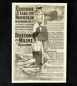 1905 Boston und Maine Eisenbahn Werbung Seashore Resorts antiker Druck AD - Bild 1 von 2