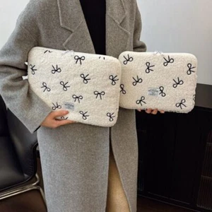 Plüsch Tablet-Ärmel Bowknot Innen tasche Für 13/14in Laptop Computer - Bild 1 von 16