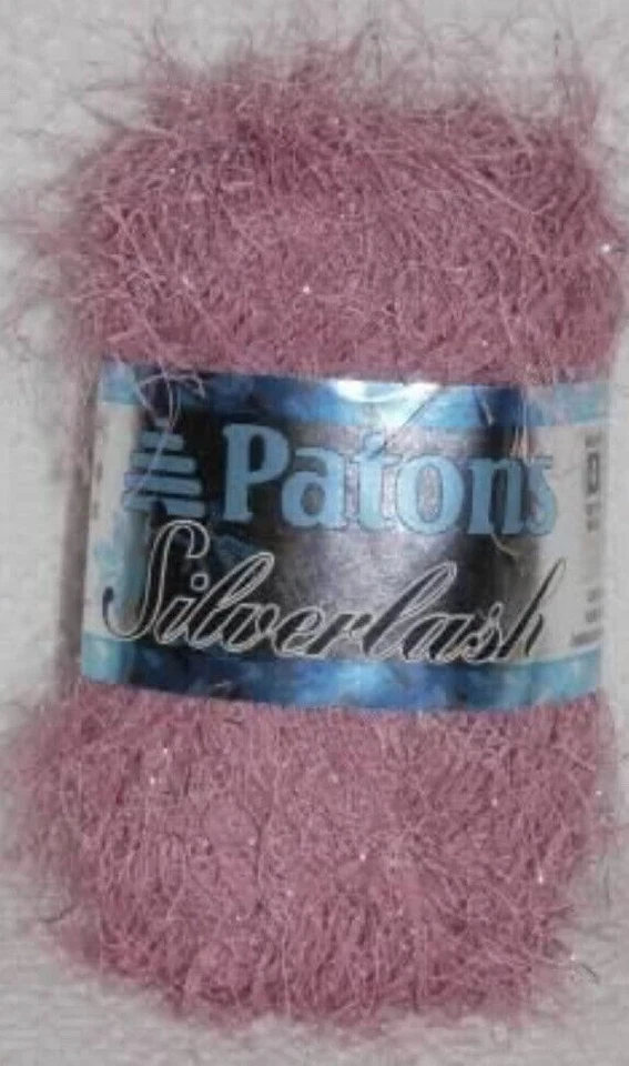 Patons SILVERLASH Yarn Metallic Eyelash “Pink Champagne” #81440 1.75 Oz Skein Foto 1 de 1
