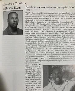 1997-98 UCLA BRUINS BARON DAVIS BASKETBALL MEDIA Guide Yearbook VTG - Picture 1 of 5